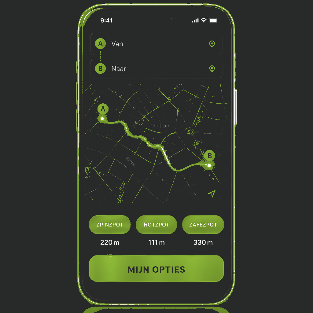 ZPINNERZ app op een smartphone